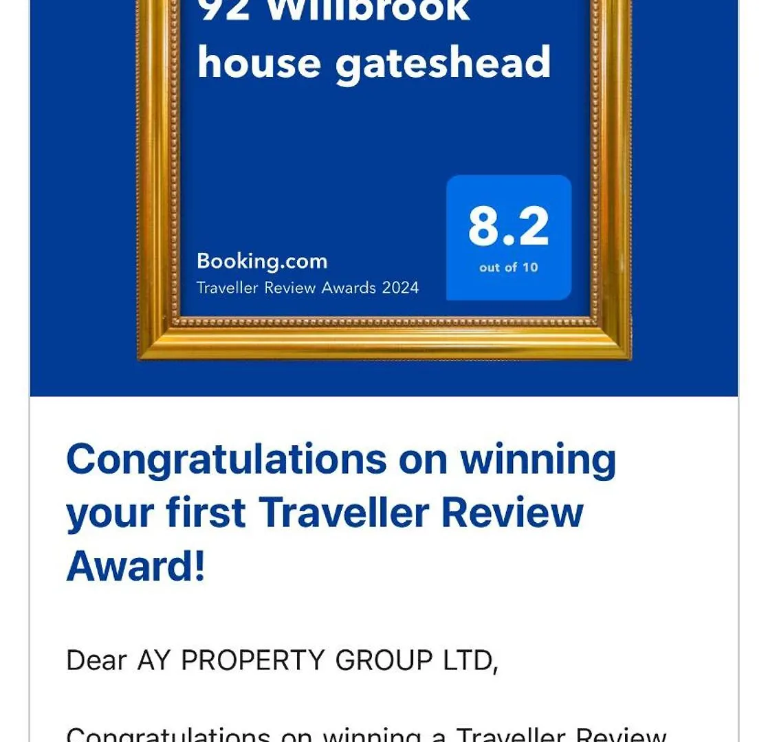 ニューカッスル・アポン・タイン 92 Willbrook House Gateshead Bed & Breakfast 0*,  イギリス